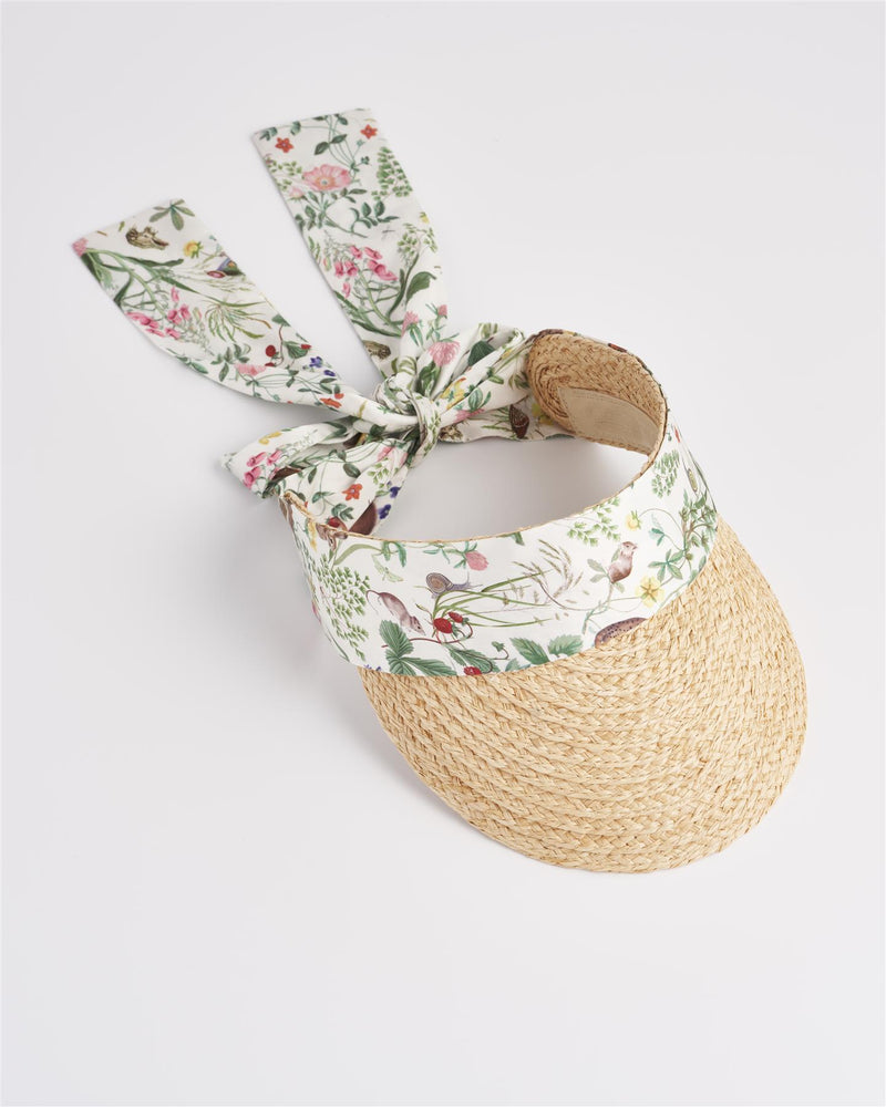 Meadow Creature Ivory Raffia Visor