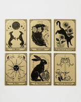 Fable England US Tarot Tales Postcards Gold Metalic 6 Pack