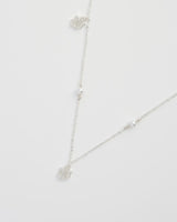 Cobweb & Pearl Necklace Silver