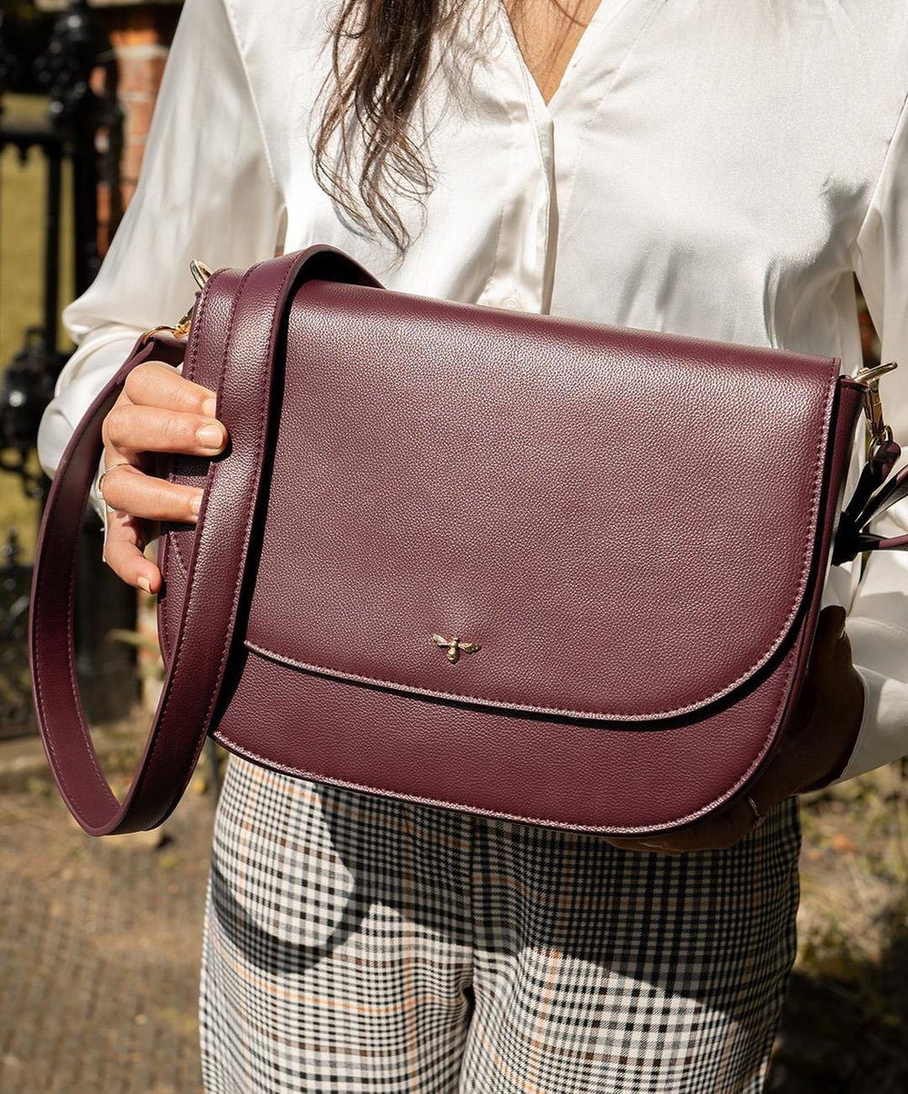 Nina Messenger Handbag Burgundy