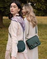 Into the Woods Green Saddle Purse