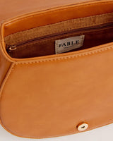 Fable England US Handbag Liberty Saddle bag Tan Vegan Leather
