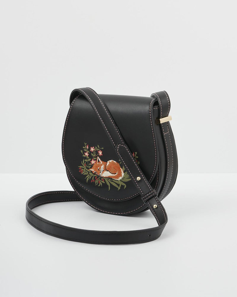 Sleepy Fox Saddle Purse