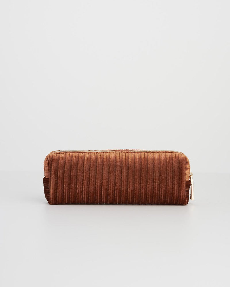 Rust Velvet Pencil Case