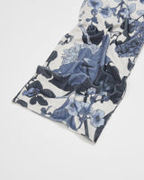 Deco Bloom Blue Velvet Scarf