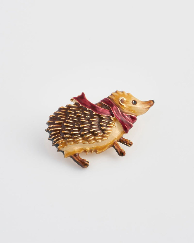 Cozy Hedgehog Charm Brooch