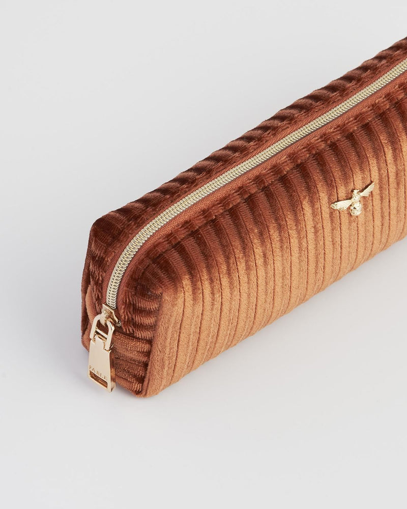 Rust Velvet Pencil Case