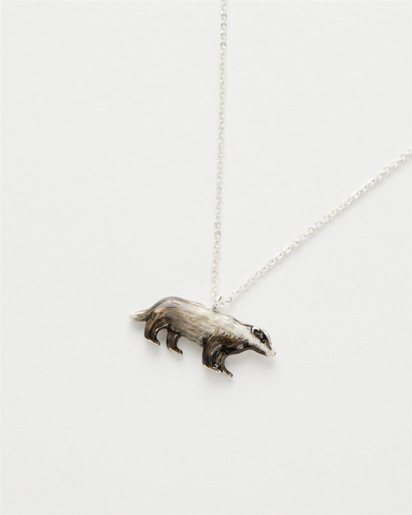 Enamel Badger Short Necklace