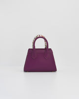 Floral Engravings  Mini Plum Tote