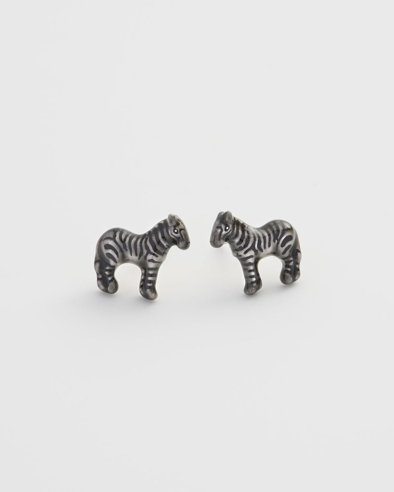 Zebra Stud Earrings