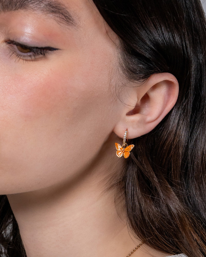 Butterfly Huggie Earrings