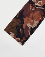 Deco Bloom Black Velvet Scarf