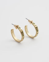 Acorn Leaf & Pearl Hoop Earrings