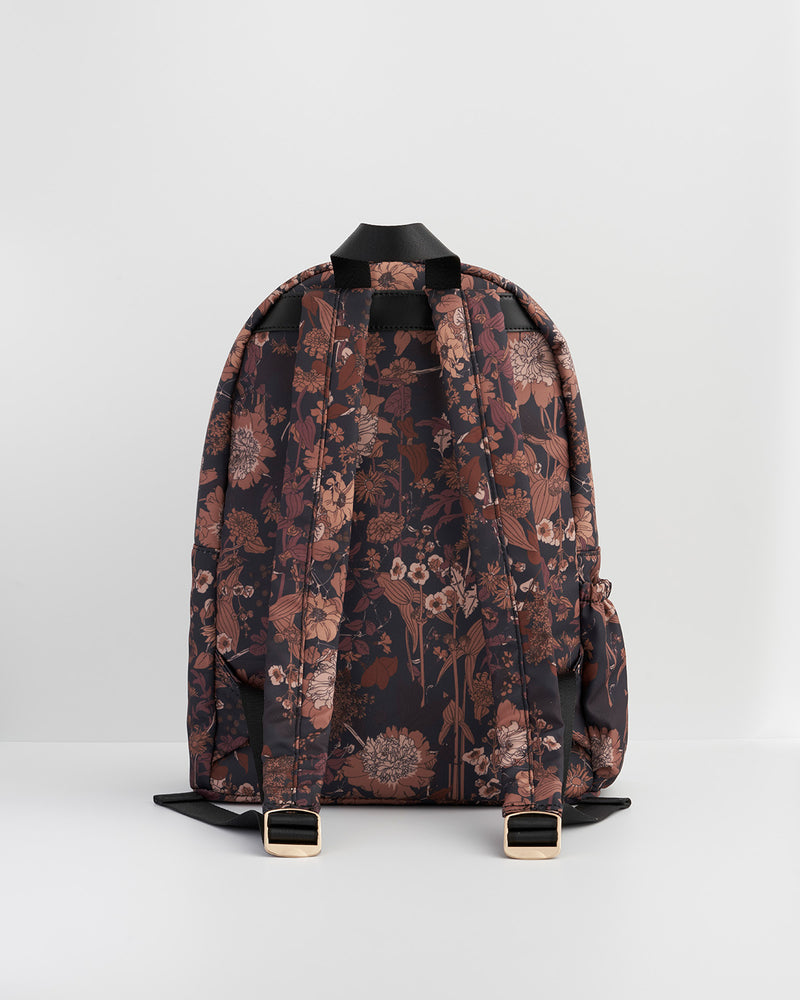 Deco Blooms Large Black Backpack