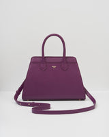 Floral Engravings Large Plum Tote