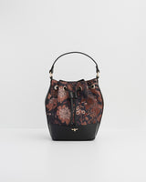 Deco Blooms Black Bucket Purse