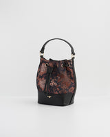 Deco Blooms Black Bucket Purse