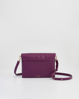 Floral Engravings Plum Crossbody Purse