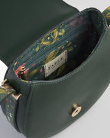 Into the Woods Green Saddle Purse