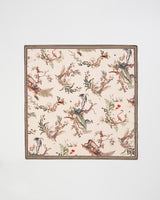 Toile de Jouy Olive Green Square Scarf
