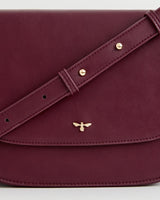 Fable England US Handbag Nina Messenger Handbag Burgundy Vegan Leather