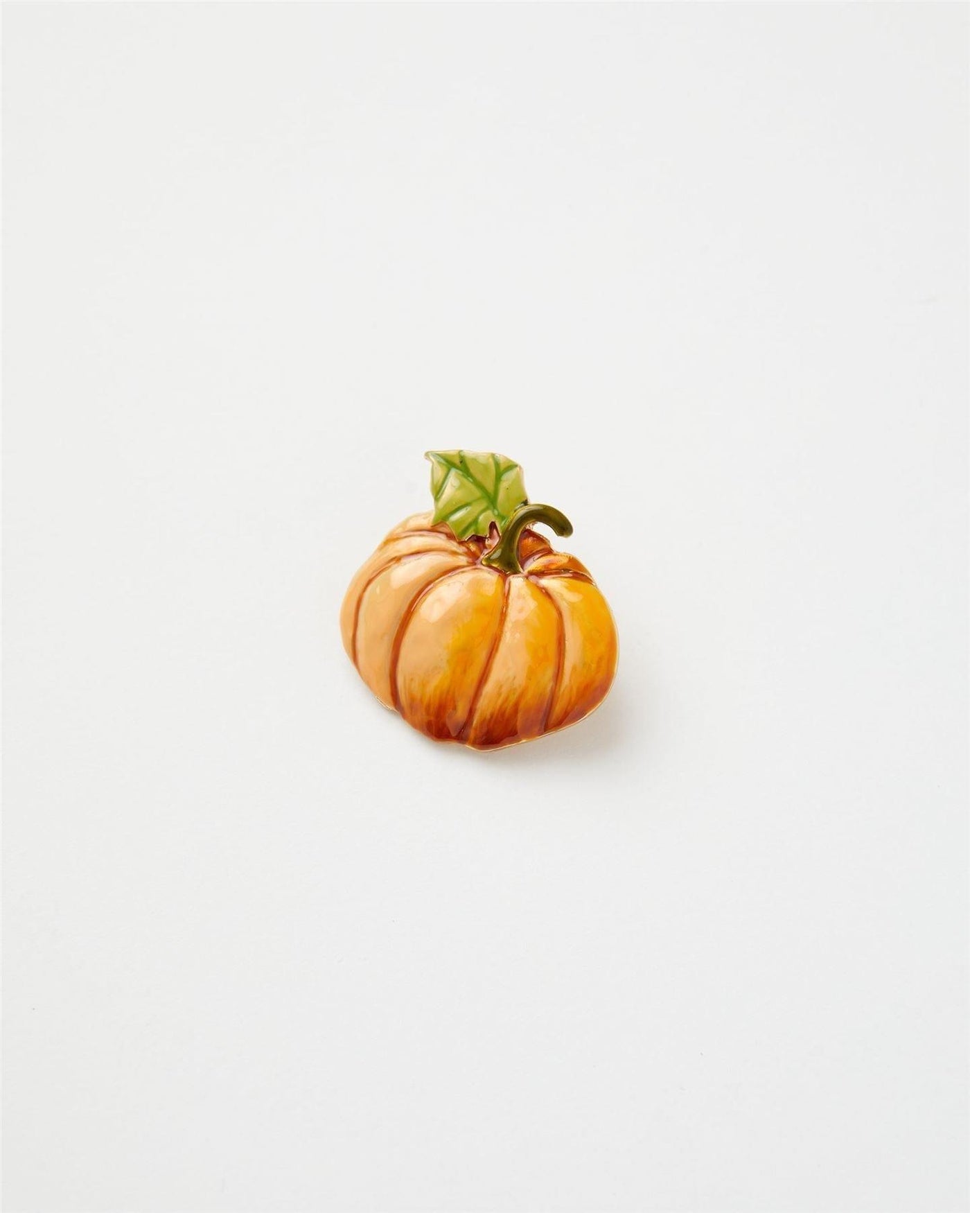 Popular vintage sterling silver orange enamel autumn pumpkin brooch