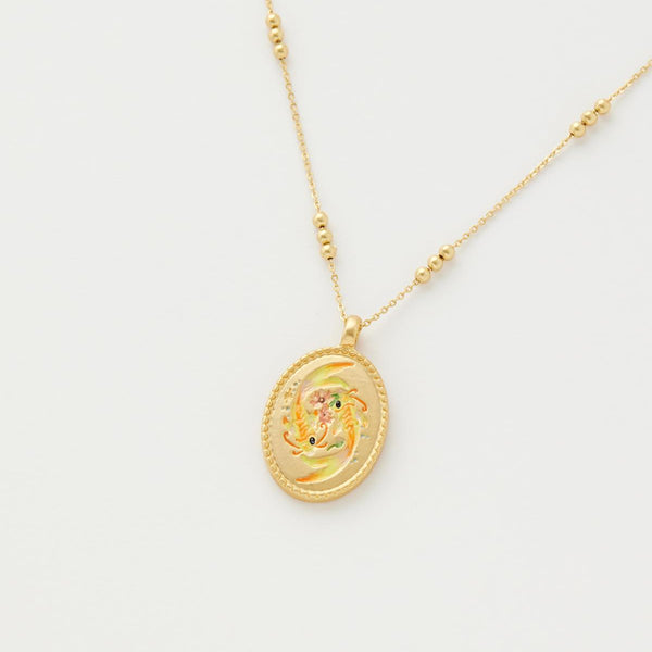 Gold-Plated Pisces Zodiac Necklace - England Fable US