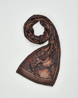 Deco Bloom Brown Midweight Scarf