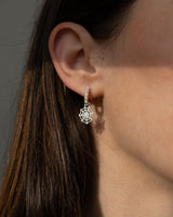 Cobweb Huggie Earrings Silver