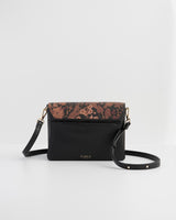 Deco Blooms Black Foldover Purse