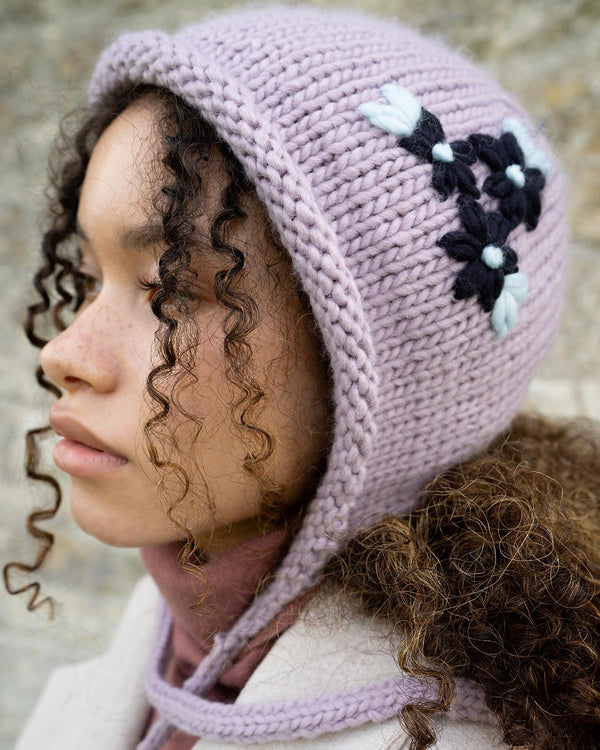 Knitted Bonnet Lilac