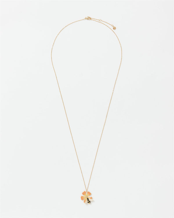 Enamel Bloom & Bee Long Necklace