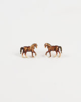 Enamel Horse Stud Earrings