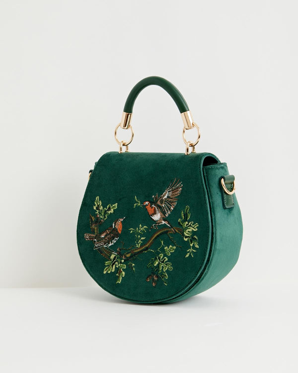 Fable England Chloe Circle Bag Embroidered Dormouse Navy (default)