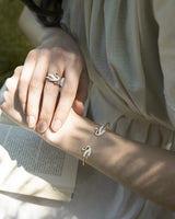 Enamel Swan Bangle