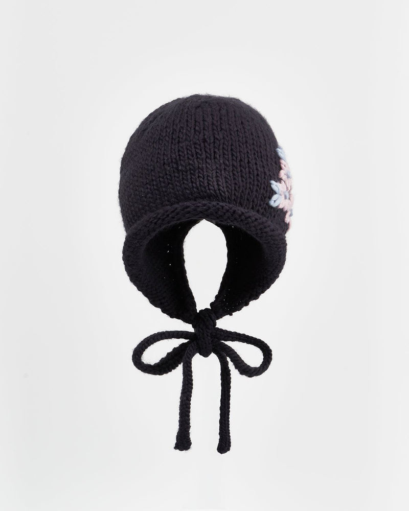 Knitted Bonnet Navy