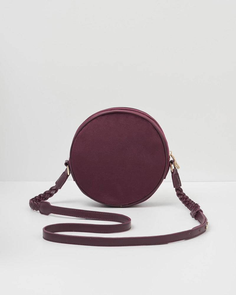 Magical Mushroom Burgundy Circle Purse