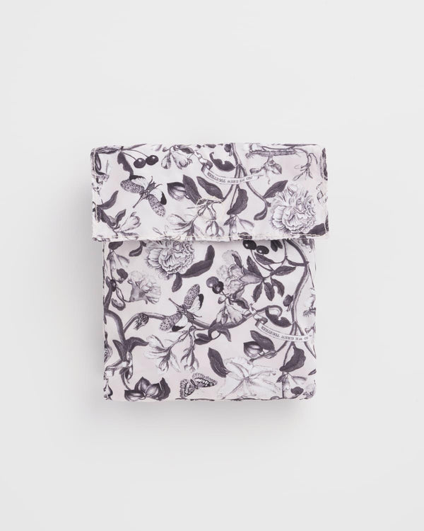 Tree Of Life Monochrome Folding Nylon Tote Bag - Black/White