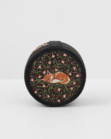 Sleepy Fox Round Jewelry Box