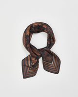 Deco Bloom Black Square Scarf