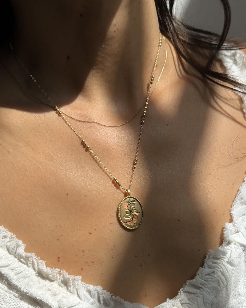 Zodiac Gold-Plated US Fable - England Necklace Libra