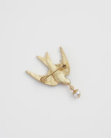 Swallow & Pearl Pin