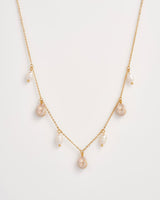 Sea Snail Charm & Pearl Necklace