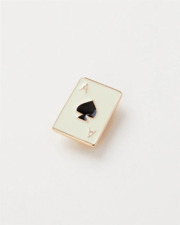 Enamel Ace of Spade brooch