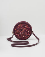 Magical Mushroom Burgundy Circle Purse