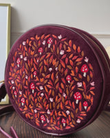 Magical Mushroom Burgundy Circle Purse