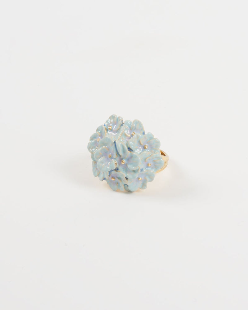 Enamel Hydrangea Ring