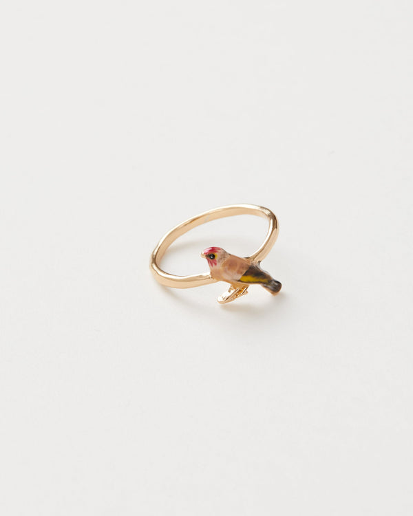 Enamel Goldfinch Ring