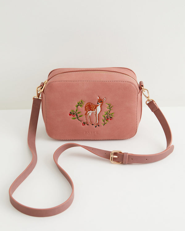 Fawn Embroidered Camera Bag