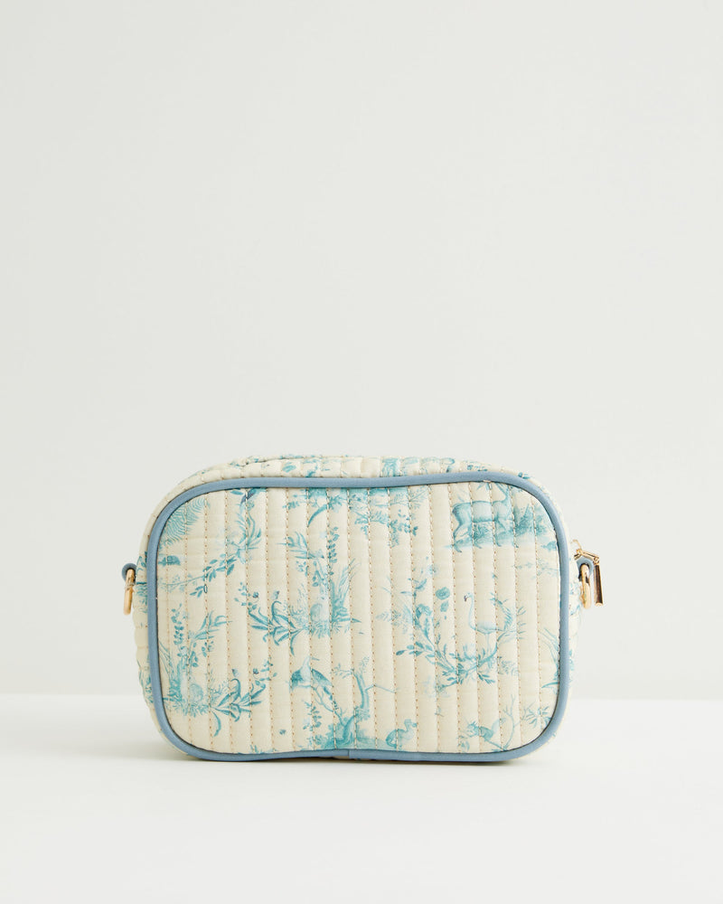 Toile de Jouy Vintage Blue Camera Bag by Fable US